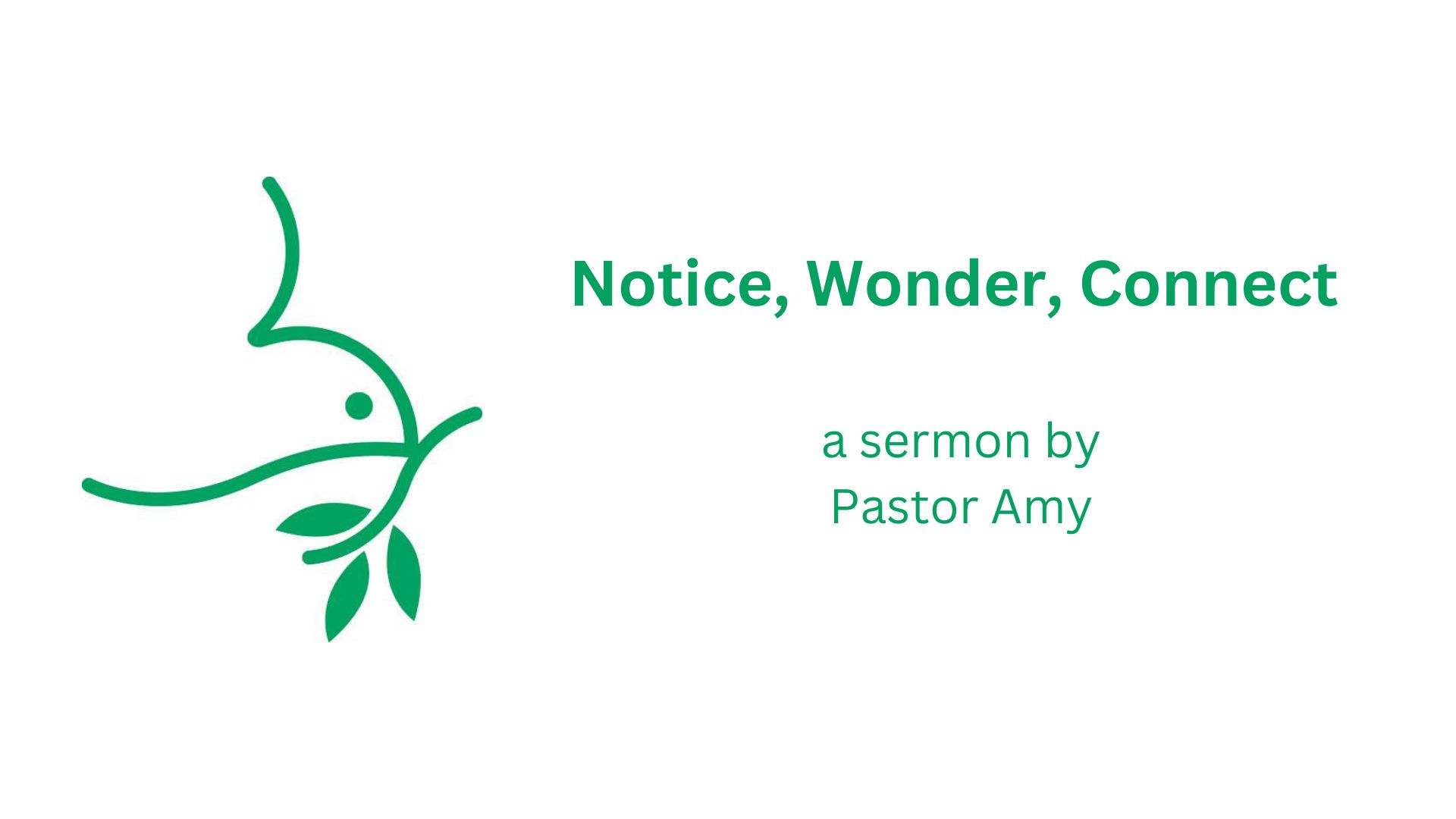 Notice, Wonder, Connect: Anna and Simeon in the Temple